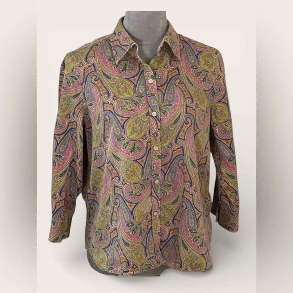 Vintage Chaps Paisley Button Down